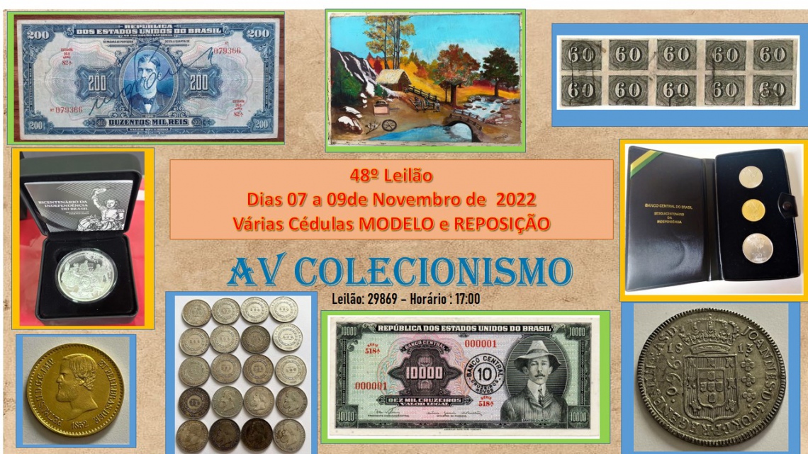 48º Leilão - AVCO - Filatelia - Numismática - Colecionáveis