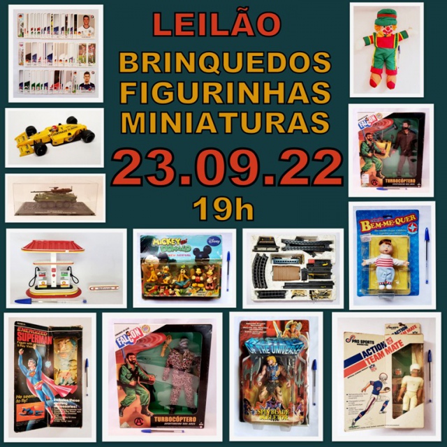 LEILÃO BRIQUEDOS-FIGURINHAS-MINIATURAS.