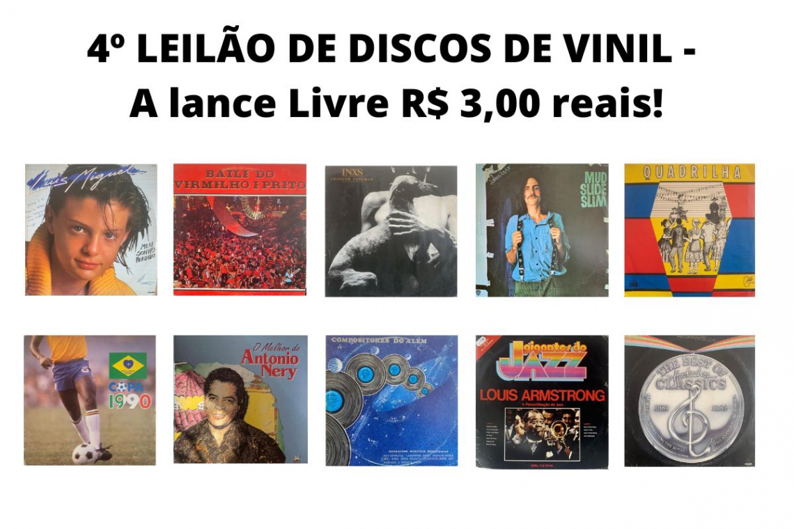 4º LEILÃO DE DISCOS DE VINIL - A lance Livre R$ 3,00 reais!