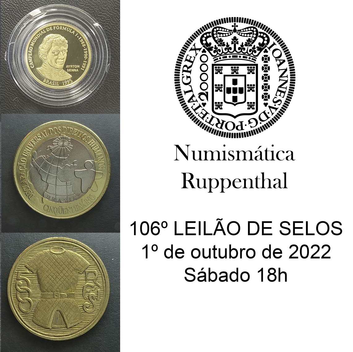 106º LEILÃO DE FILATELIA E NUMISMÁTICA - Numismática Ruppenthal