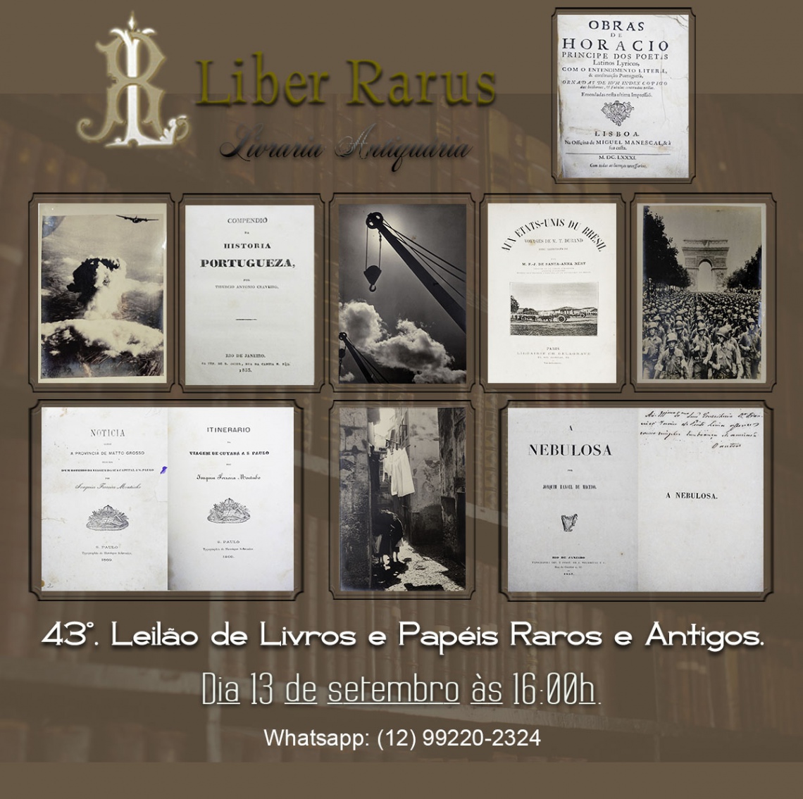 43º Leilão de Livros e Papéis Raros e Antigos - Liber Rarus - 13/9/2022 - 16h