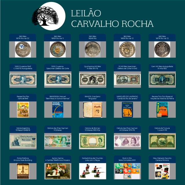 Leilão Carvalho Rocha - Numismática, Colecionismo e Livros