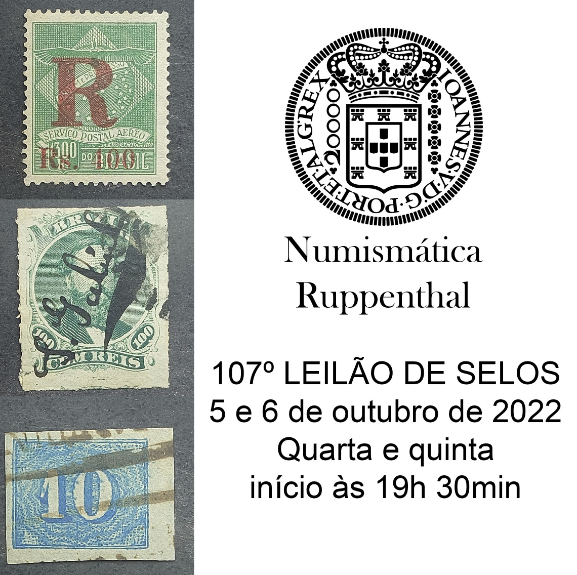 107º LEILÃO DE FILATELIA E NUMISMÁTICA - Numismática Ruppenthal