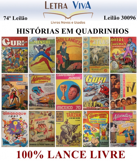 74º LEILÃO LETRA VIVA - HISTÓRIAS EM QUADRINHOS - 100% LANCE LIVRE