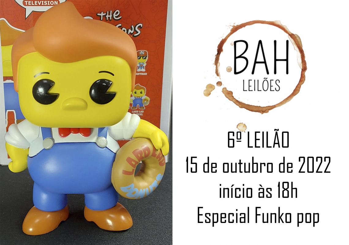 6º  LEILÃO - ESPECIAL BONECOS FUNKO POP - BAH LEILÕES