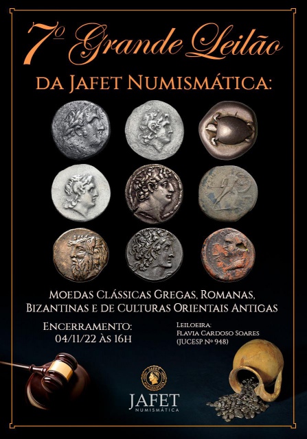 7º Leilão da Jafet Numismática - Moedas Clássicas Gregas, Romanas e Bizantinas