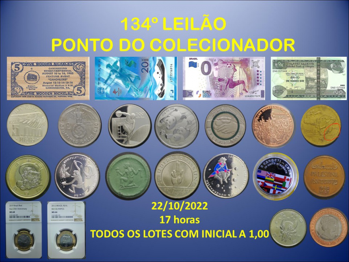 134º LEILÃO PONTO DO COLECIONADOR