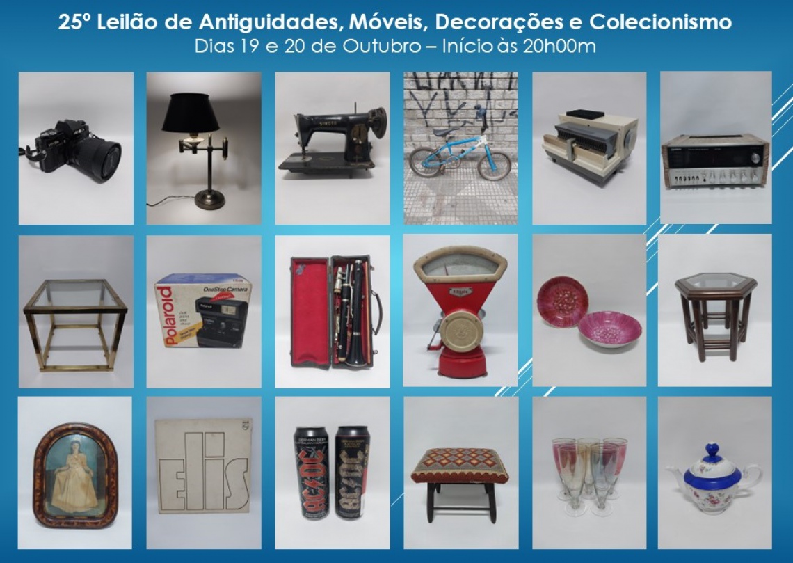 25º Leilão de Antiguidades, Móveis, Colecionismo e Decoração do Garimpo Paulista