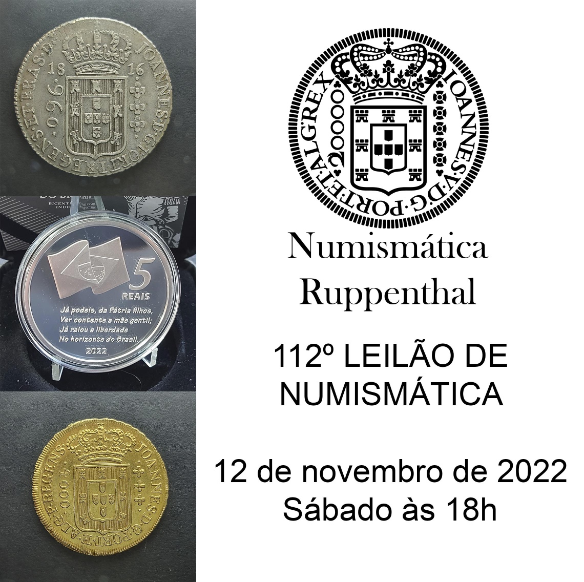 112º LEILÃO DE FILATELIA E NUMISMÁTICA - Numismática Ruppenthal