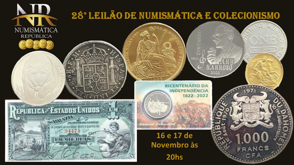 28º Leilão de Numismática e Colecionismo - NUMISMÁTICA REPÚBLICA