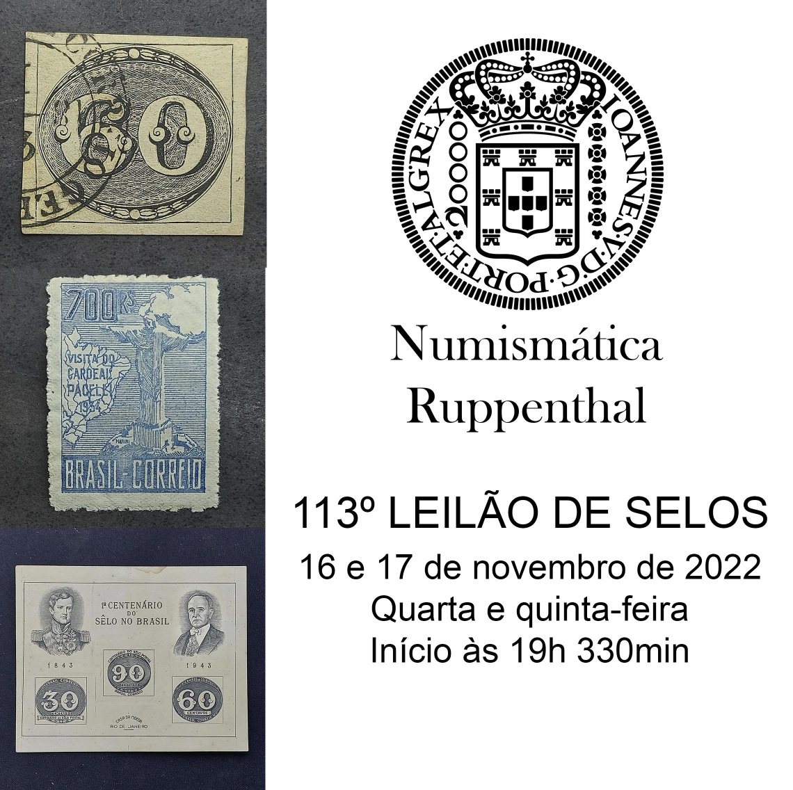113º LEILÃO DE FILATELIA E NUMISMÁTICA - Numismática Ruppenthal