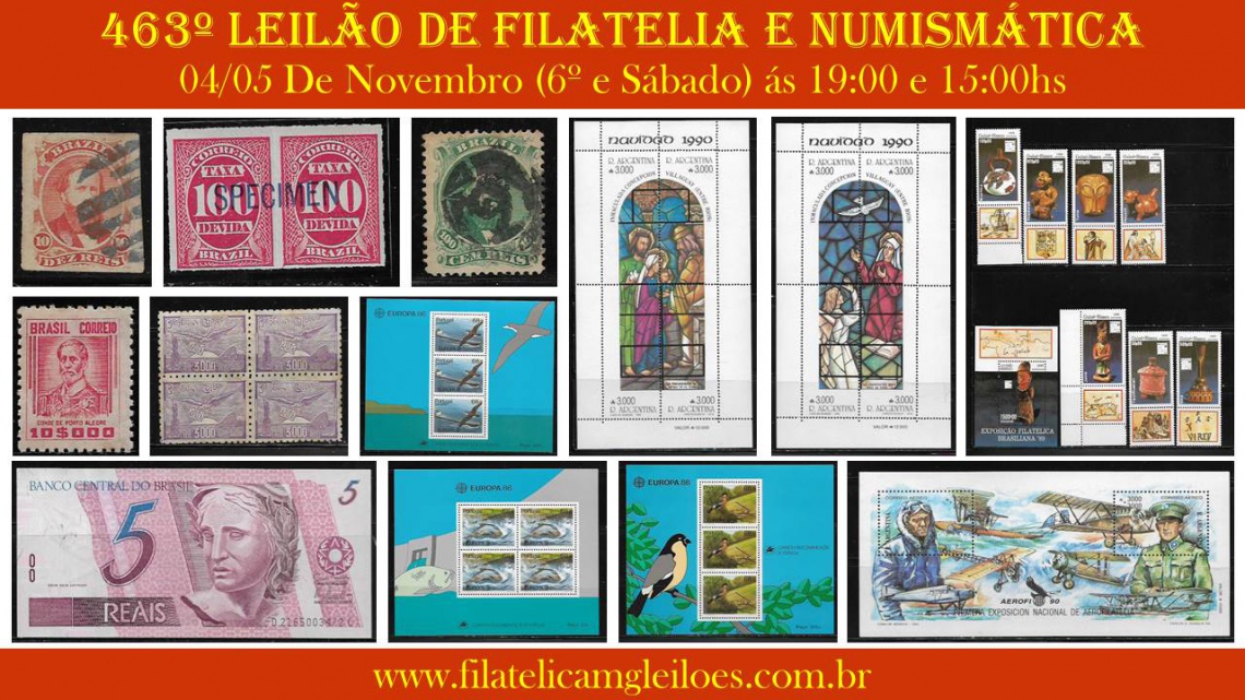 463º Leilão de Filatelia e Numismática