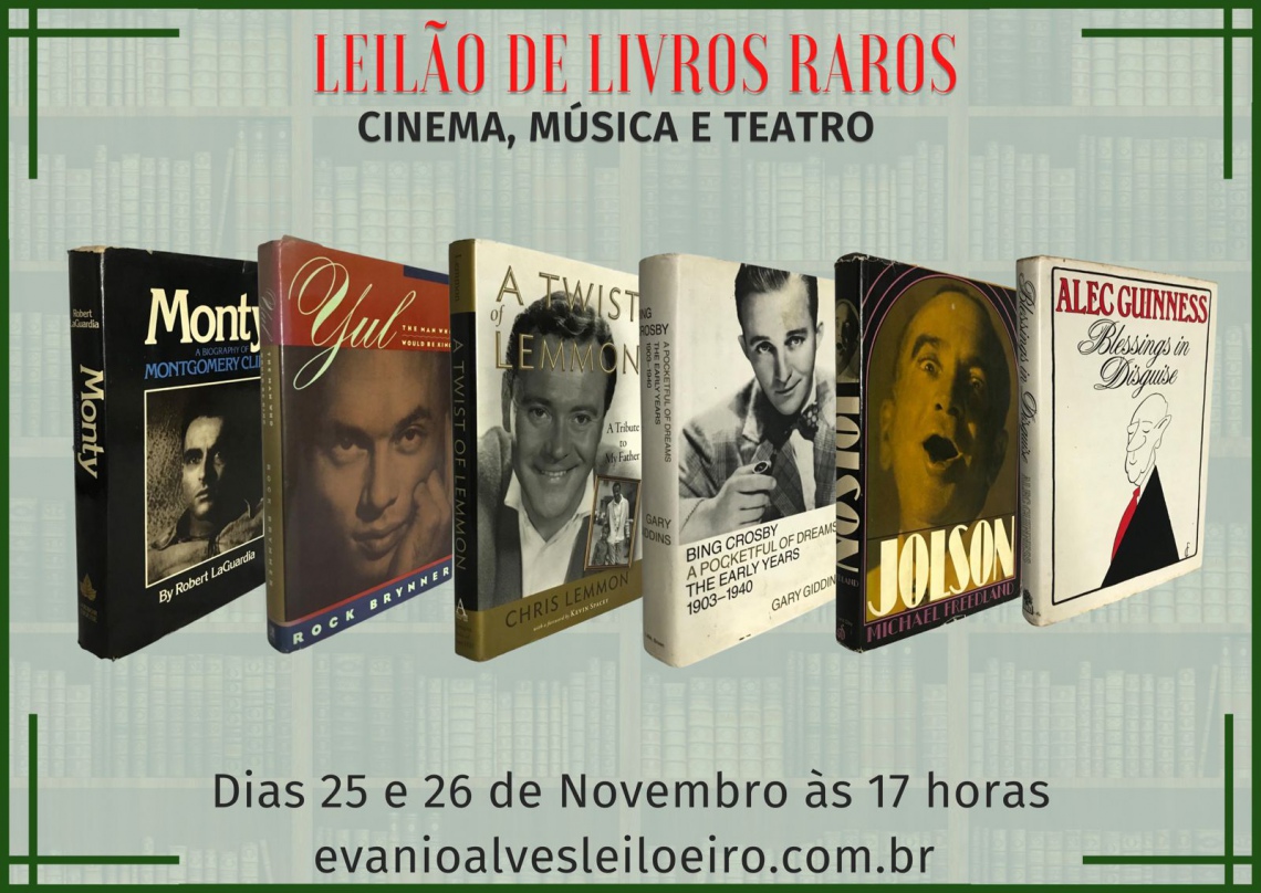 LEILAO DE LIVROS RAROS DE CINEMA, MUSICA, TEATRO, VINIS, ETC