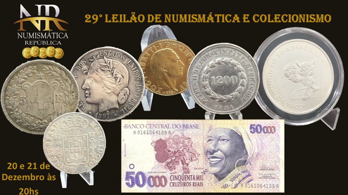 29º Leilão de Numismática e Colecionismo - NUMISMÁTICA REPÚBLICA