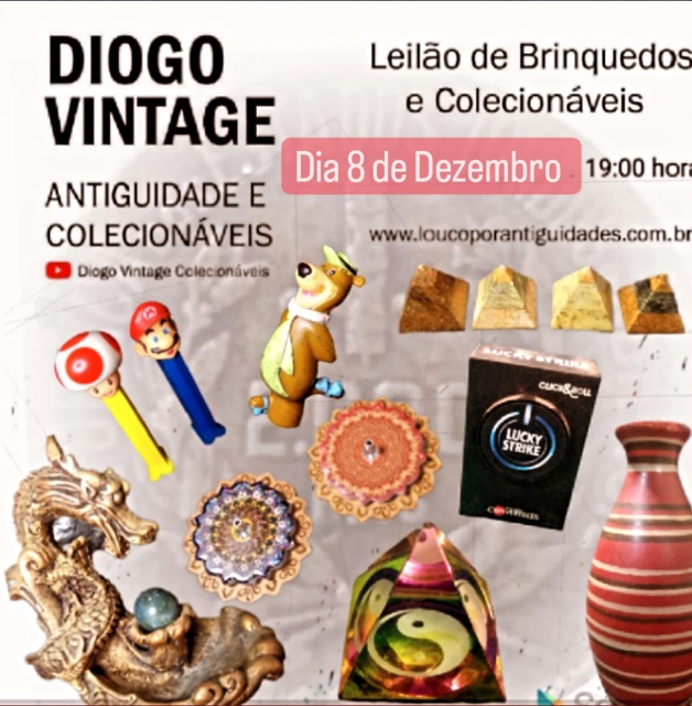 LEILÃO DE  COLECIONISMO ARTE E ANTIGUIDADES Diogo Vintage