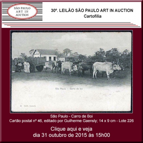 30º. Leilão SP Art in Auction - Cartofilia - 31/10/2015