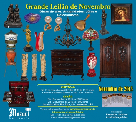 Grande Leilão de Novembro 2015 - Obras de arte, Antiguidades, Jóias e Colecionismo