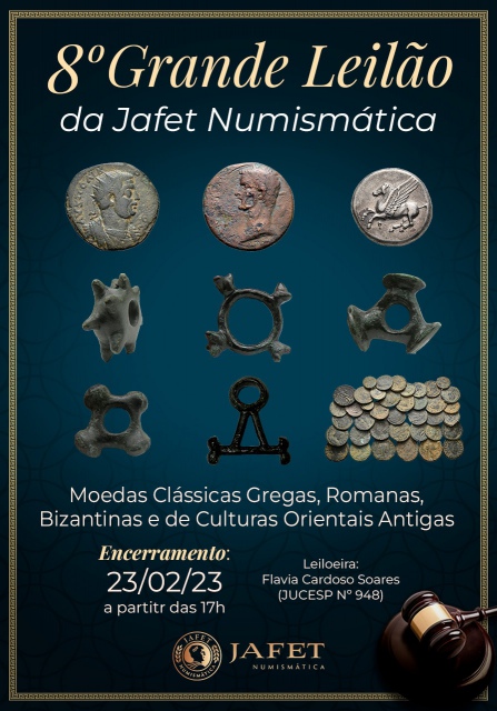 8º Grande Leilão da Jafet Numismática - Moedas Clássicas Gregas, Romanas e Bizantinas