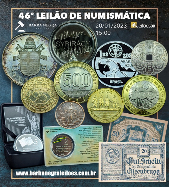 46º LEILÃO BARBA NEGRA DE NUMISMÁTICA