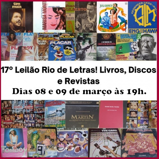 17º Leilão de CDS, Discos, Livros e Revistas.