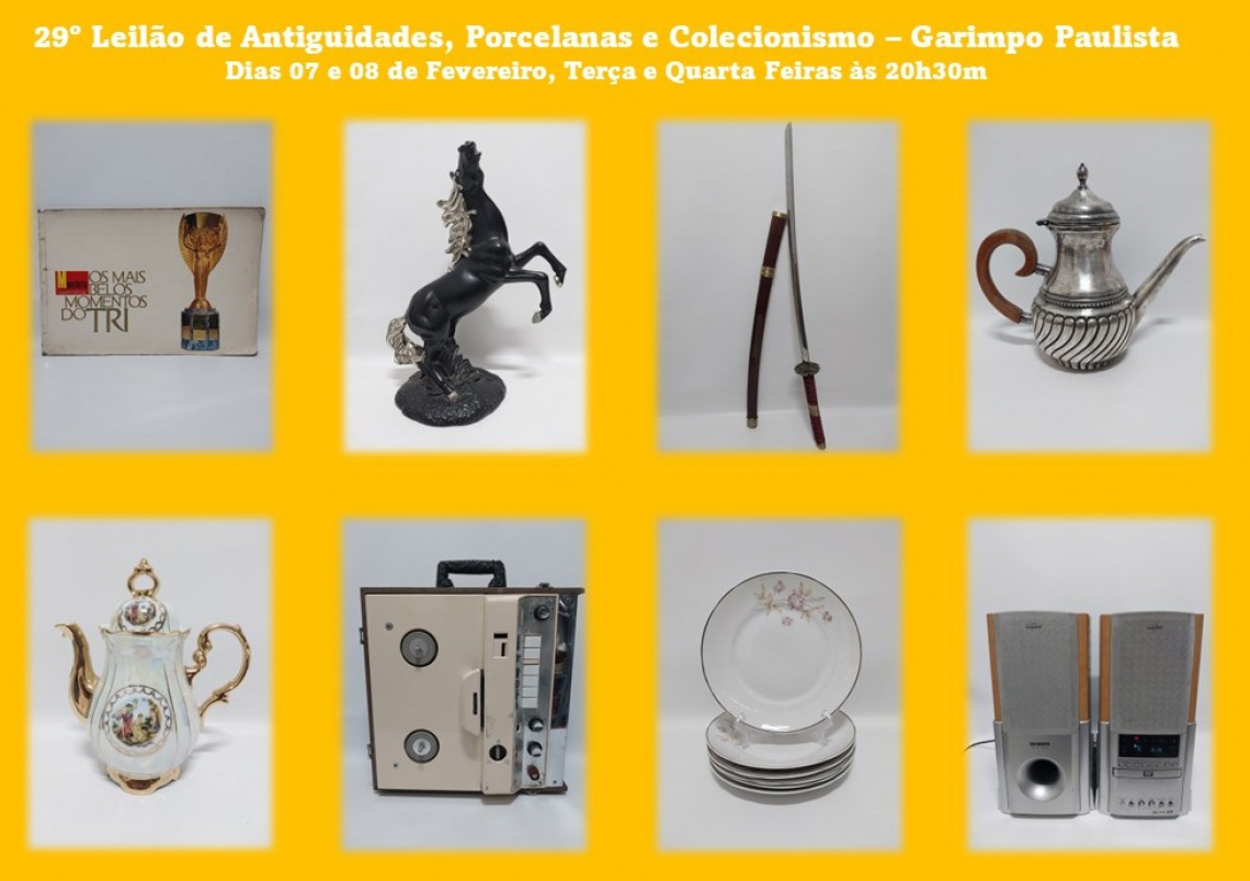 29º Leilão de Antiguidades, Porcelanas e Colecionismo