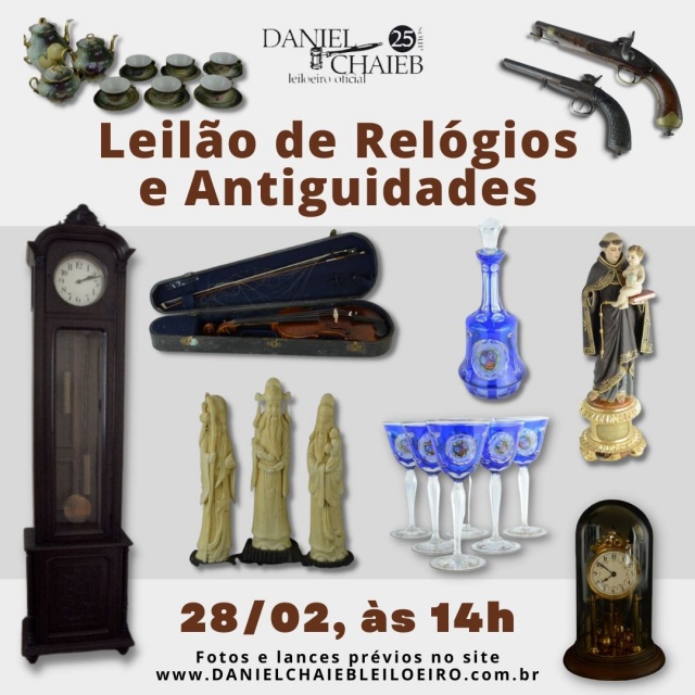 LEILÃO DE RELÓGIOS E ANTIGUIDADES