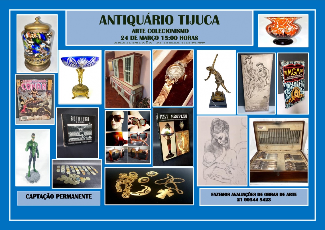 LEILÃO ANTIQUÁRIO TIJUCA  - LEILÃO DE ARTE COLECIONISMO