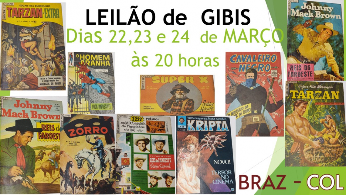 LEILÃO DE GIBIS ANTIGOS