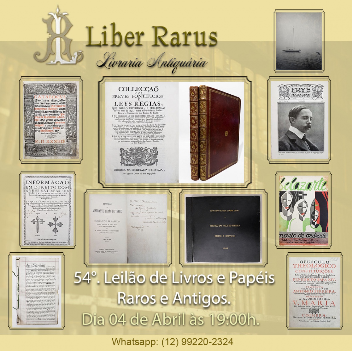 54º Leilão de Livros e Papéis Raros e Antigos - Liber Rarus