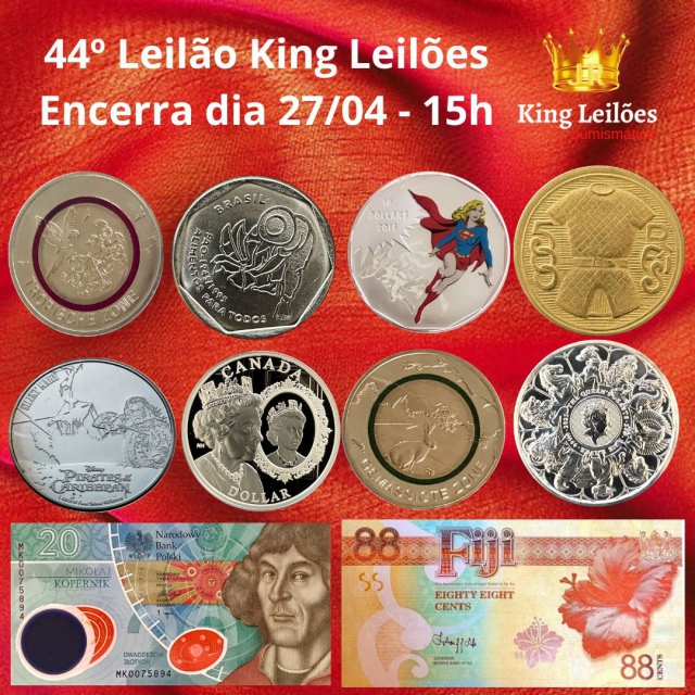 44º LEILÃO KING LEILÕES DE NUMISMÁTICA, MULTICOLECIONISMO E ANTIGUIDADE