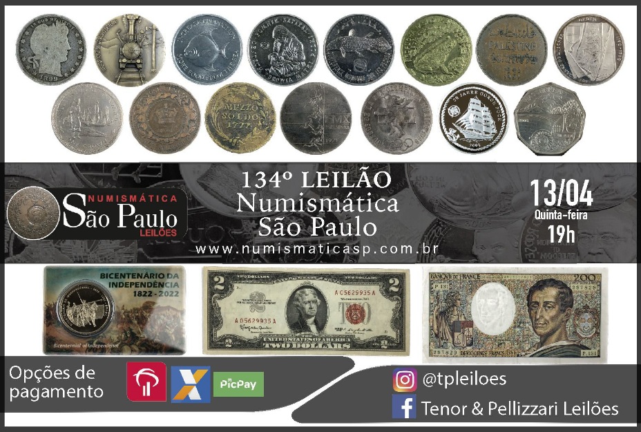 134º LEILÃO NUMISMÁTICA SÃO PAULO