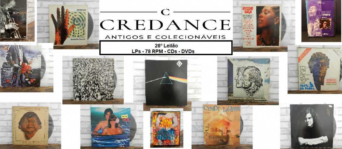 28º LEILÃO CREDANCE ANTIGOS E COLECIONÁVEIS: LP, 78 RPM, CD, DVD