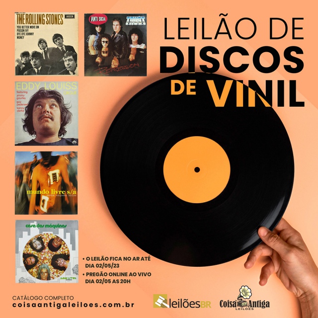 21º LEILÃO DE DISCOS DE VINIL E COMPACTOS 7 - ROCK, POP, MPB, JAZZ