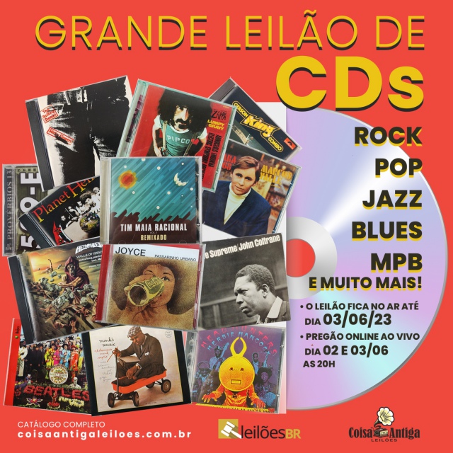 GRANDE LEILÃO DE CDS MUSICAIS - ROCK, POP, JAZZ, BLUES, MPB, E MUITO MAIS!