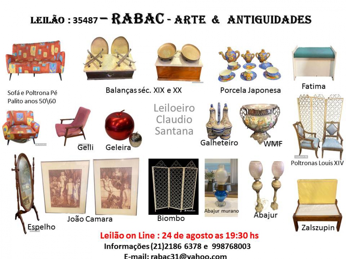 LEILÃO  RABAC ARTE & ANTIGUIDADES