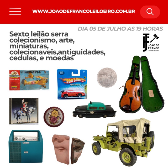 VI LEILÃO SERRA COLECIONISMO - MINIATURAS HOTWHEELS E ITENS COLECIONÁVEIS.