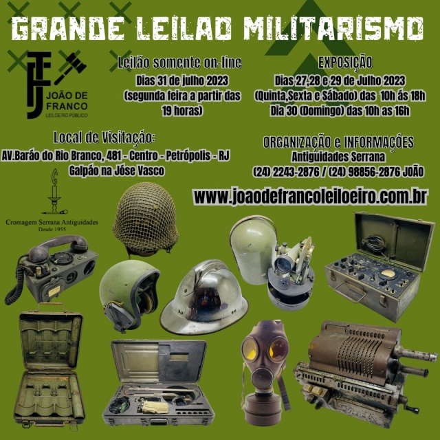 GRANDE LEILÃO MILITARISMO - PETRÓPOLIS - RJ