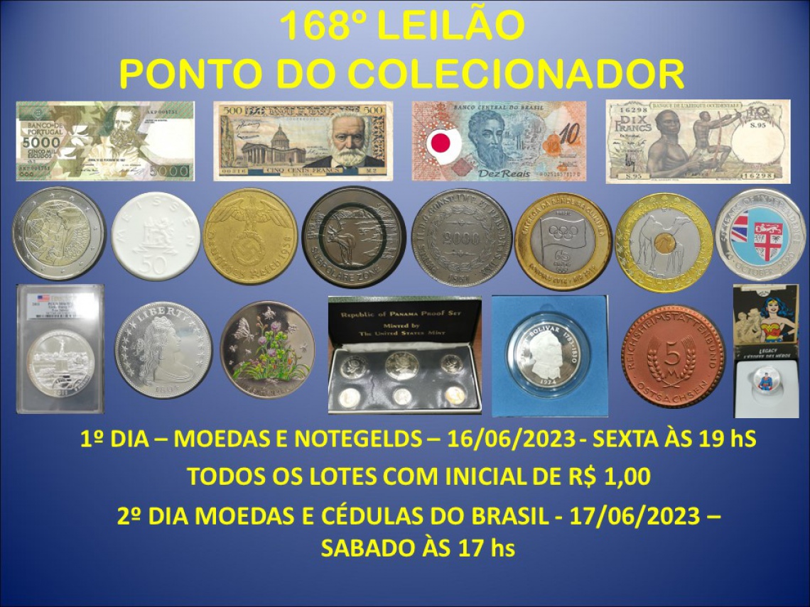 168º LEILÃO PONTO DO COLECIONADOR