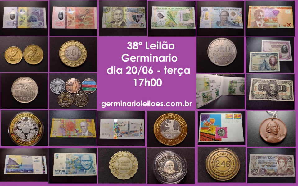 38º Leilão Germinário de Numismática, Multicolecionismo e Variedades.