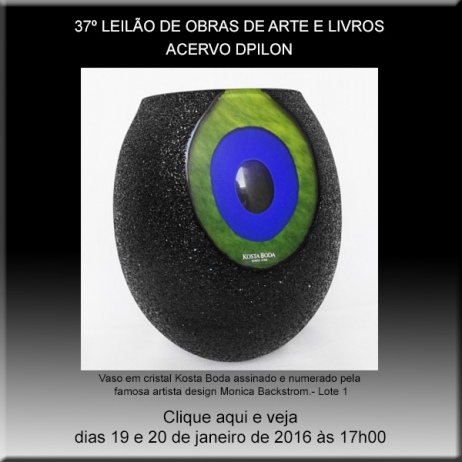 37º LEILÃO DE OBRAS DE ARTE E LIVROS - ACERVO DPILON