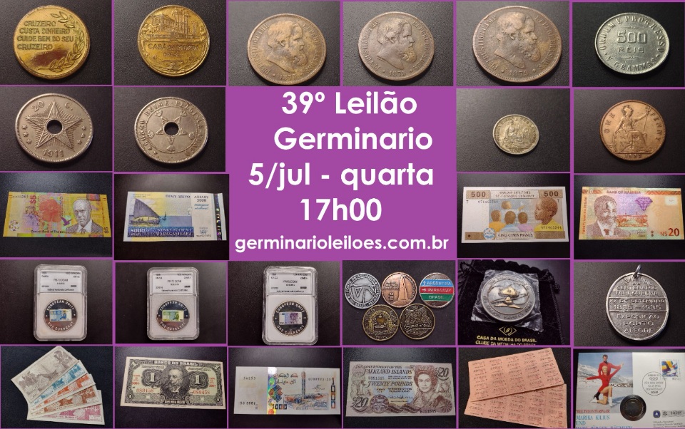 39º Leilão Germinário de Numismática, Multicolecionismo e Variedades.