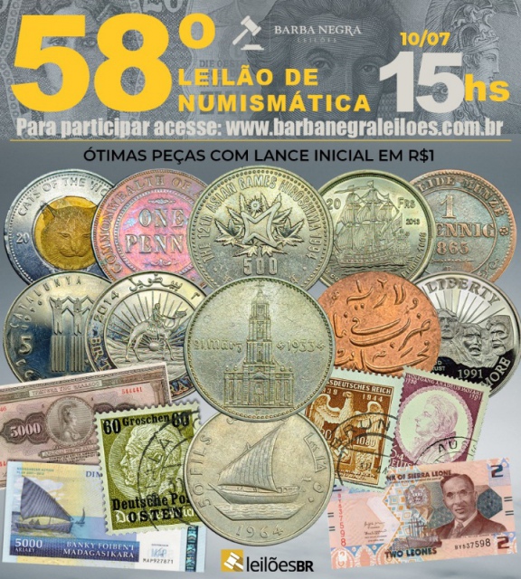 58º LEILÃO BARBA NEGRA DE NUMISMÁTICA