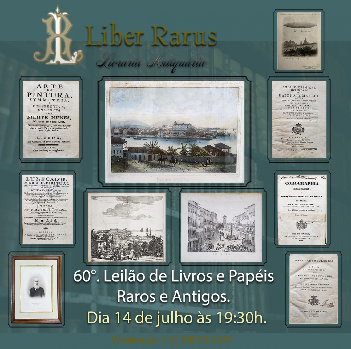 60º Leilão de Livros e Papéis Raros e Antigos - Liber Rarus