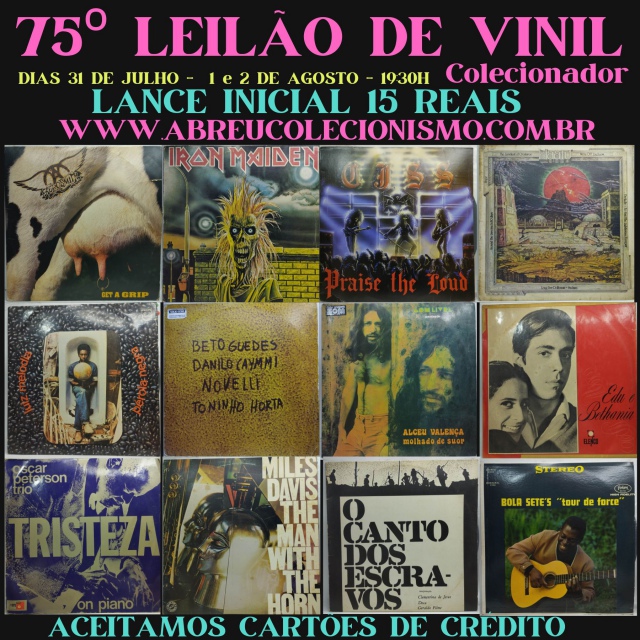75º LEILÃO DE DISCOS DE VINIL - COLECIONADOR