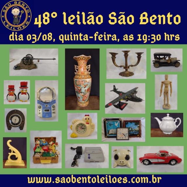 48º Leilão São bento de brinquedos, antiguidades e colecionismo