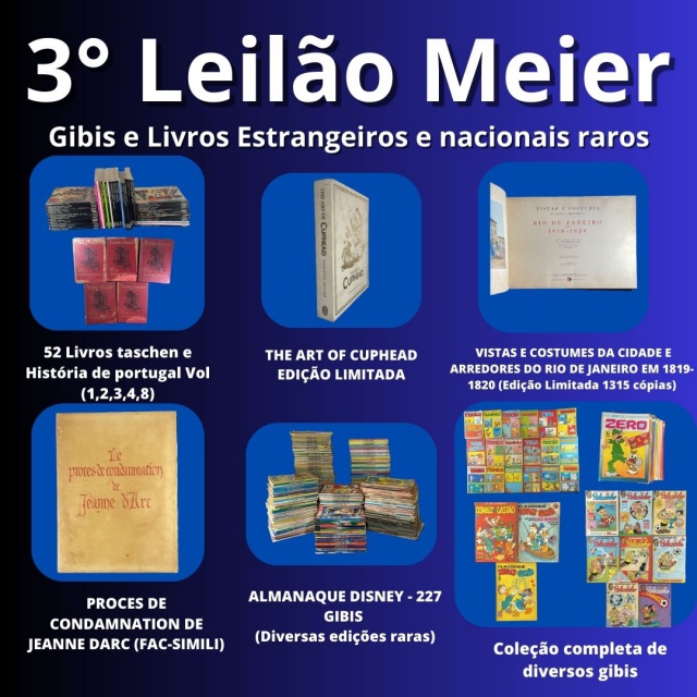 3 Leilão Meier - Gibis Raros e Livros Estrangeiros Raríssimos