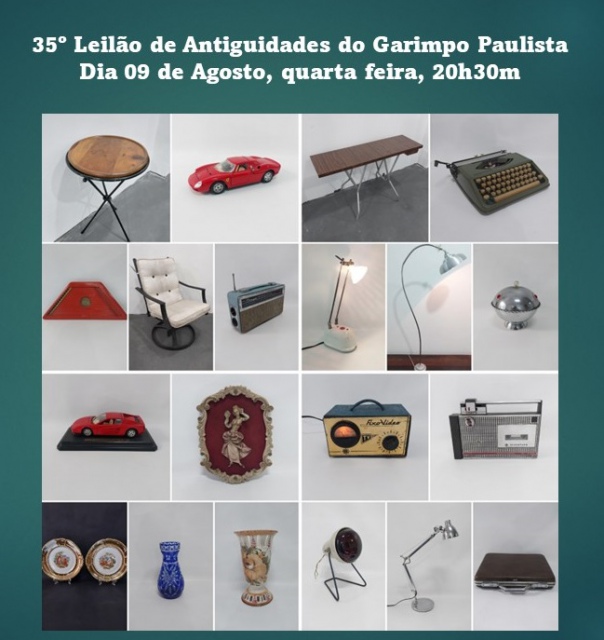 35º Leilão de Antiguidades do Garimpo Paulista