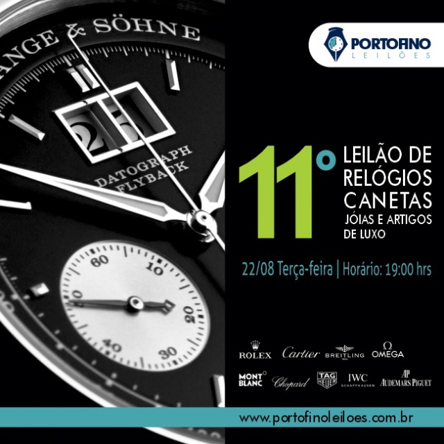 Portofino Leilões: 11º LEILÃO DE RELÓGIOS, CANETAS, JOIAS E ARTIGOS DE LUXO.
