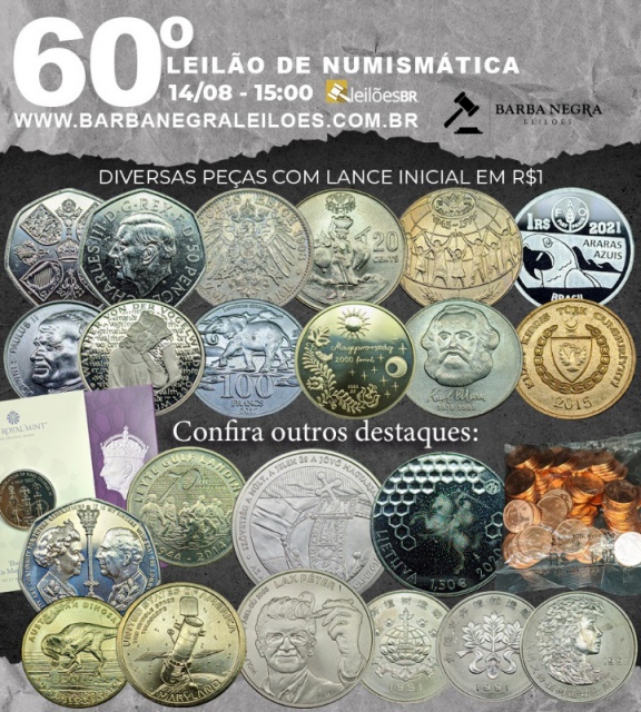 60º  LEILÃO BARBA NEGRA DE NUMISMÁTICA