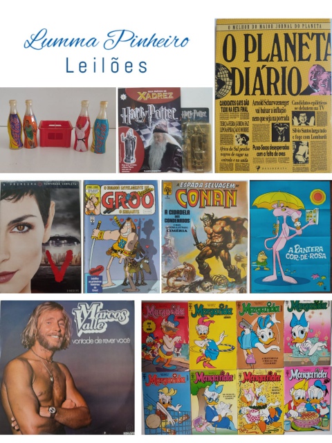 32º LEILÃO - COLECIONISMO - GIBIS, DVDs, VINIL, LIVROS, COLEÇÃO COCA COLA, ETC.